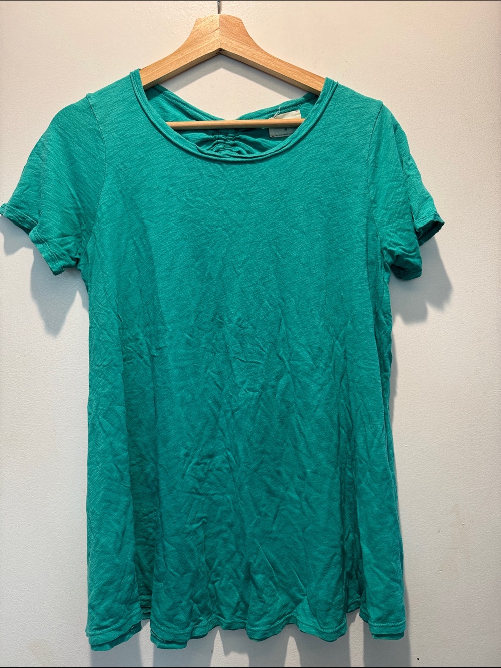 T.La Short-Sleeve Crew Neck Top in Teal Green